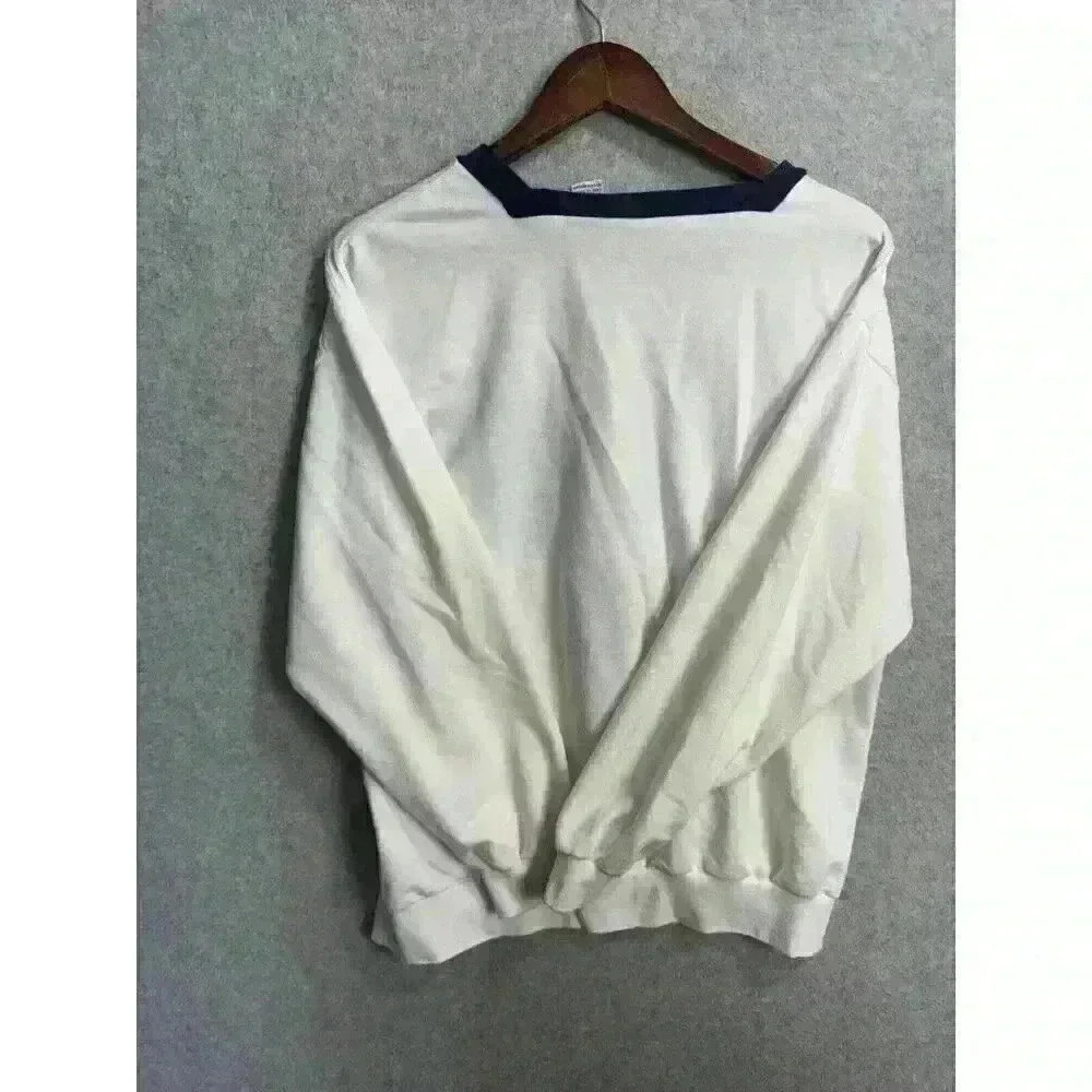 VTG 90s Koret City Blues Long Sleeve Embroidered Cotton Sweater Shirt Denim Sz M - Picture 8 of 10